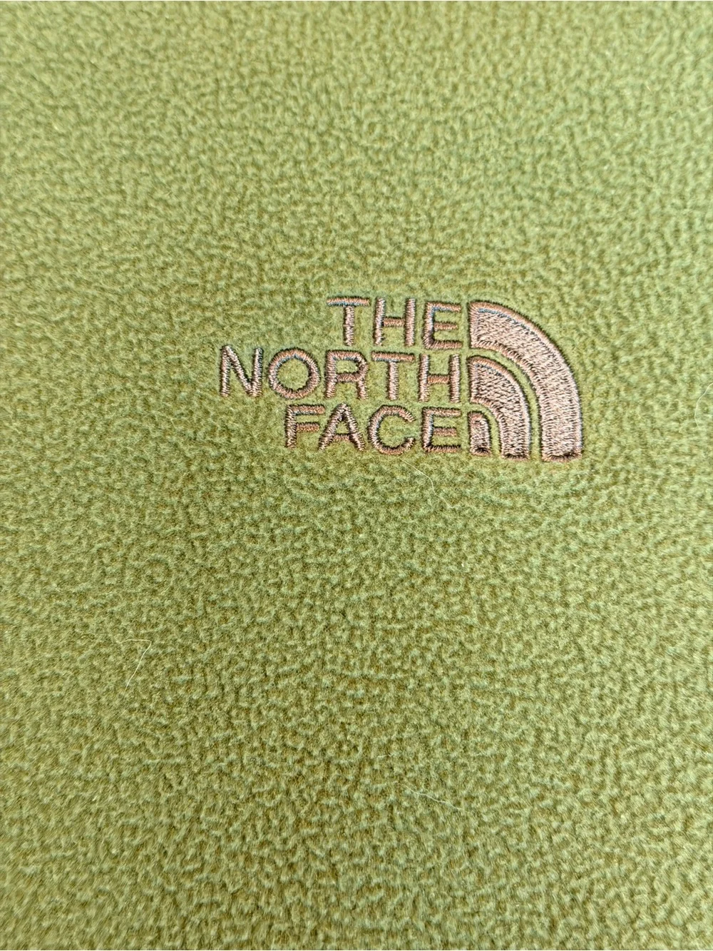 North Face Sweater Mens Large 1/4 Zip Fleece Activewear Pullover Green Polyester